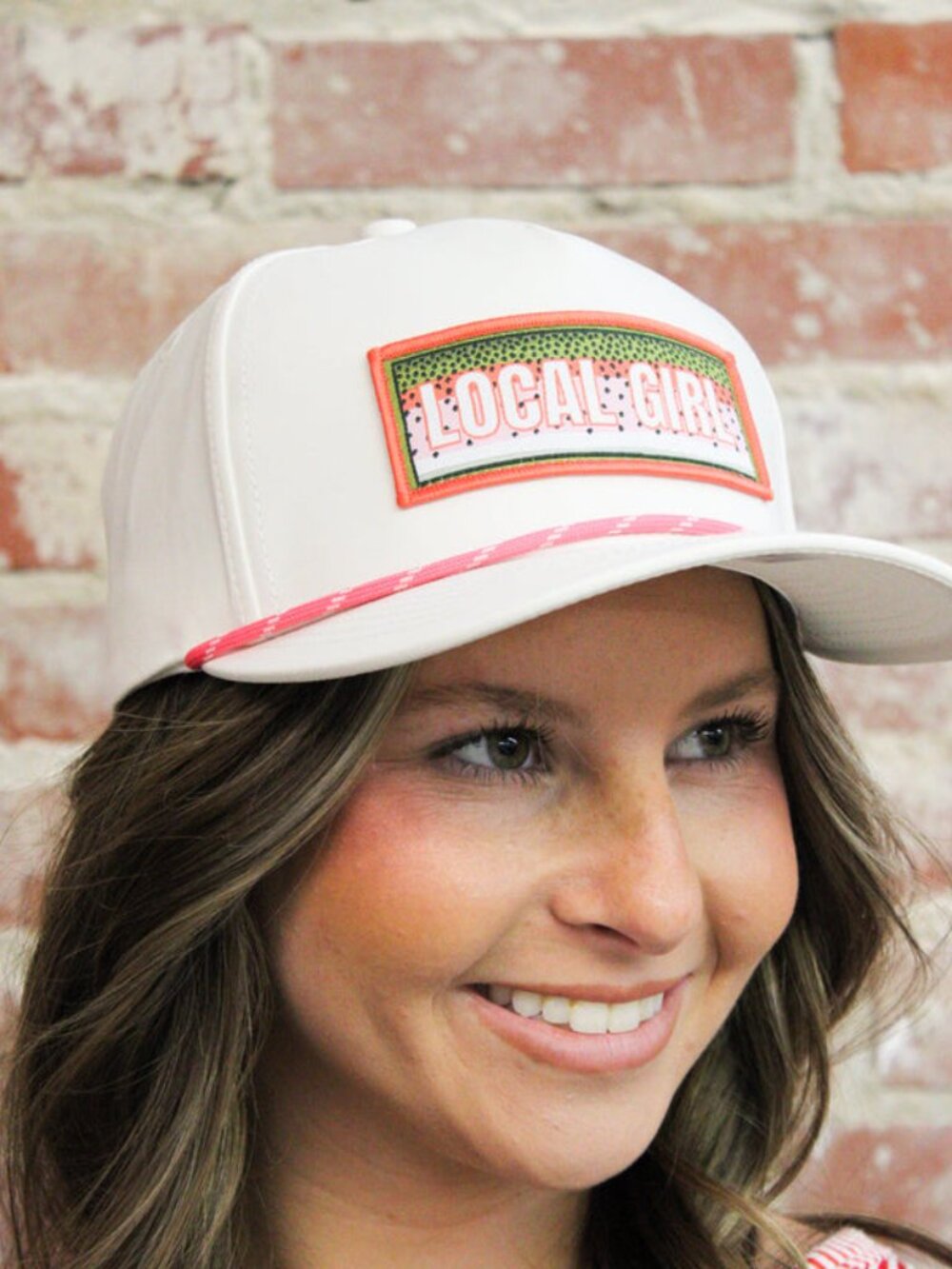 Local Girl Stone Rainbow Patch Rope Hat